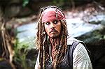 Johnny Depp as Jack Sparrow in Pirates of the Caribbean.